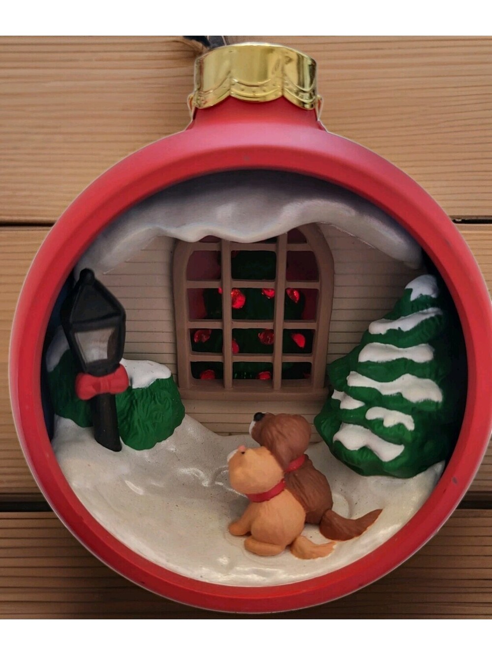 Vtg91' Hallmark Keepsake Holiday Glow Magic Light Ornament+Light Plug EUC 4" A36